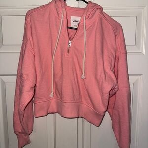 Aerie Pink Cropped Hoodie Sweatshirt